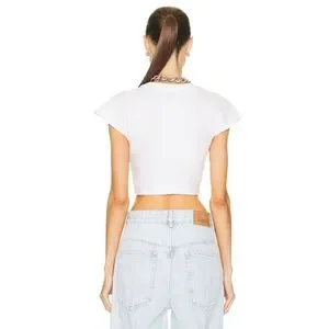 トップス Isabelle Marant top Isabel Marant / FWRD Zineae Twist Front Crop T-Shirt Top